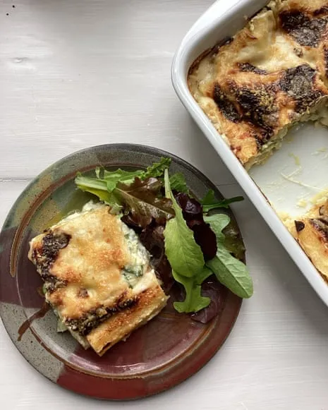 Rachel Roddy's Dish for Lasagna with Summer Squash and Three Cheeses